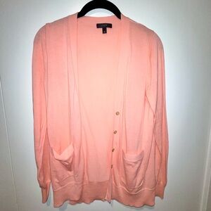 Jcrew peach long cardigan